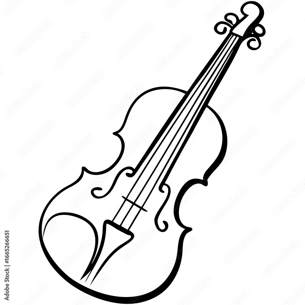 Obraz premium violin vector illustration