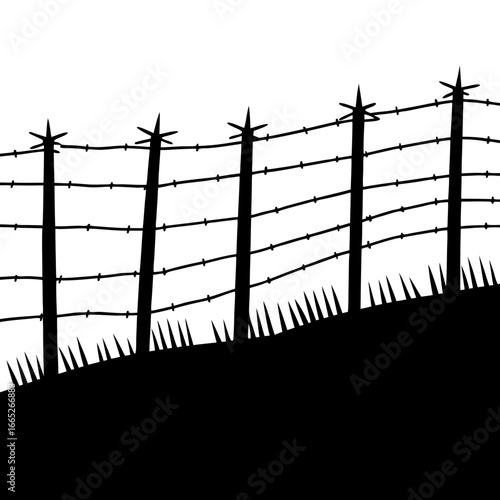barbed wire fence
