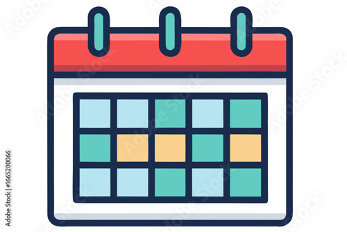 A simple vector illustration of a calendar icon showing a specific day and date, perfect for organizing your agenda