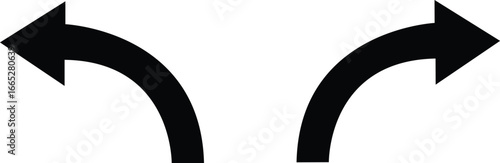 Road onway direction icon,Progress Arrow Icon,Arrow iconArrow changing direction. Icon on blue backgrouand - Flat Design with Long Shadow,Simple Road Infographic with Bold Color Icons