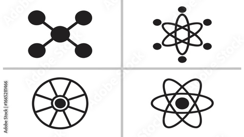 Atomic structures and molecular diagrams molecule science