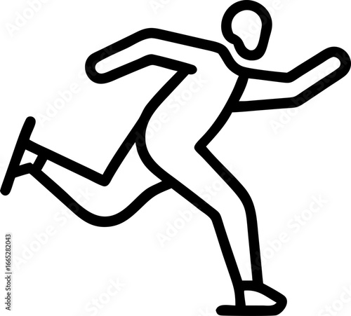 Dynamic ice skater performing a jump isolated on white background isolated on transparent background