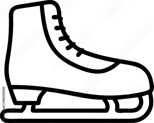 Pair of ice skates with laces isolated on white background isolated on transparent background