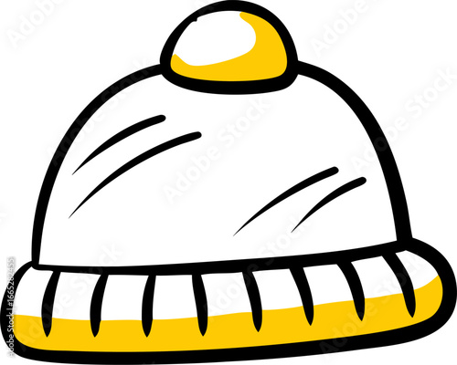 Cozy winter wool hat design isolated on white background isolated on transparent background