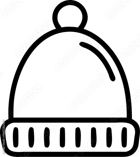 Cozy winter wool hat illustration isolated on white background isolated on transparent background