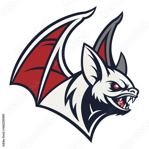 Vampire Bat Mascot Logo Vector, Nocturnal Head Esports Icon Transparent