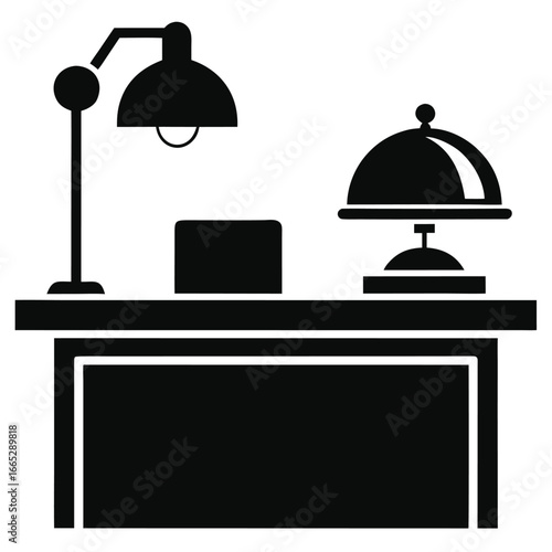 Reception Silhouette Vector icon on white background