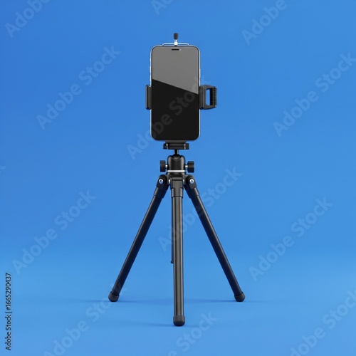 cell phone on tripod