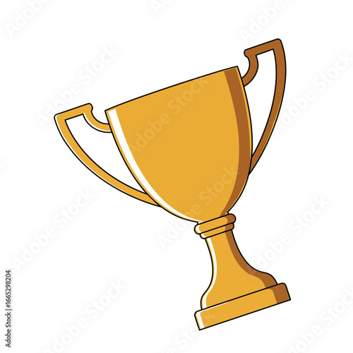 Golden Award Trophy Symbolizing Victory and Achievement in Various Competitions and Celebrations