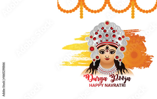 Indian festival happy navratri celebration card