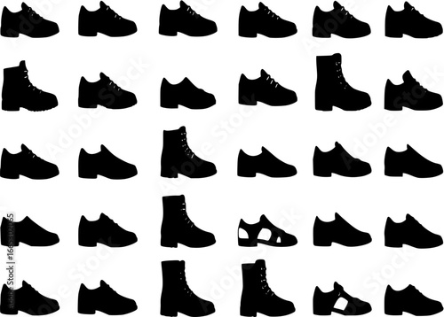 Shoes icons set. Illustration eps10
