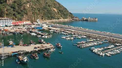 Wallpaper Mural Coastal Landscape with Skikda Port from Above, Algeria Torontodigital.ca