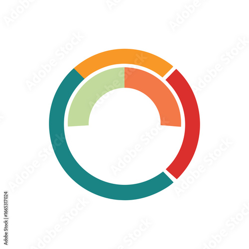 progress circle on white background