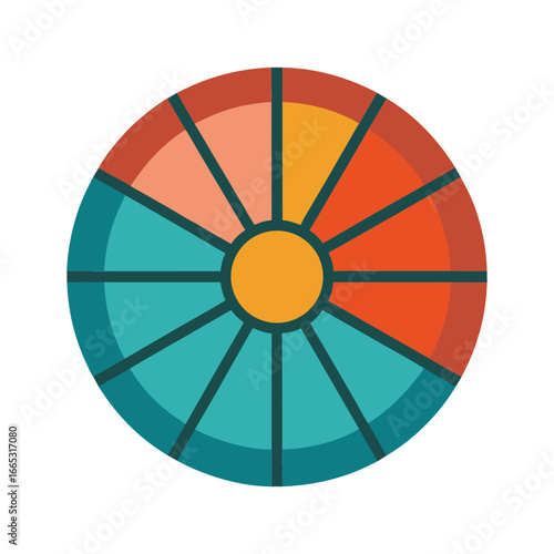radial chart on white background