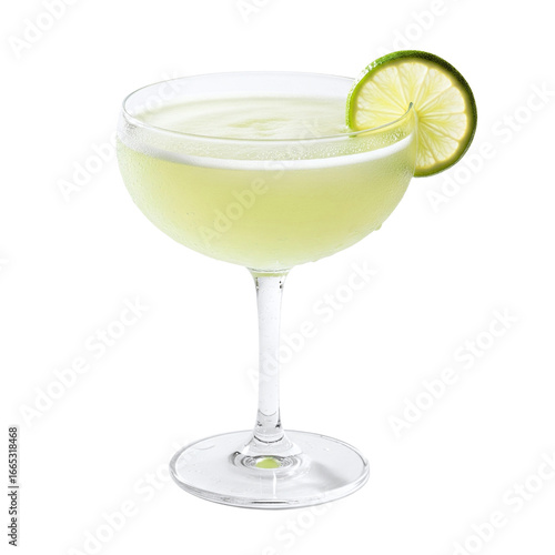 Canvas Print Classic daiquiri cocktail with a fresh lime garnish