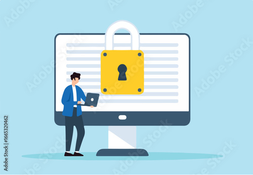 
 Save to Library
 Download Preview
 Preview Crop
 Find Similar
 
File #:  1005668042
Flat illustration of man encrypting sensitive data to protect from unauthorized access and ensuring confidentialit