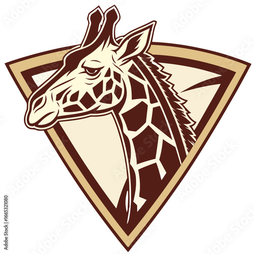 Giraffe Mascot Logo Vector, Spotted Esports Head Icon Transparent