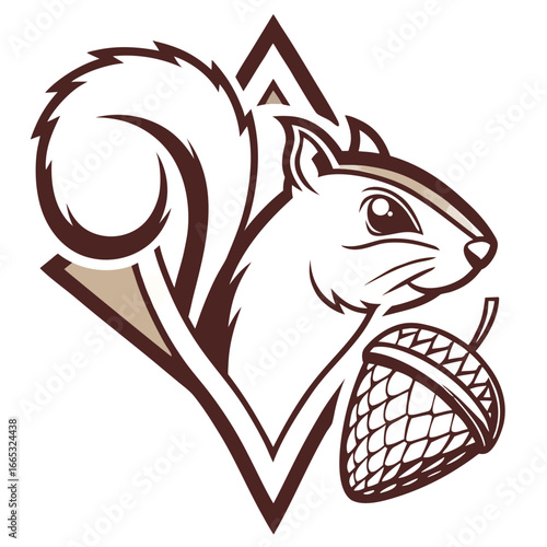 Squirrel Mascot Logo Vector, Acorn Forest Esports Head Transparent

