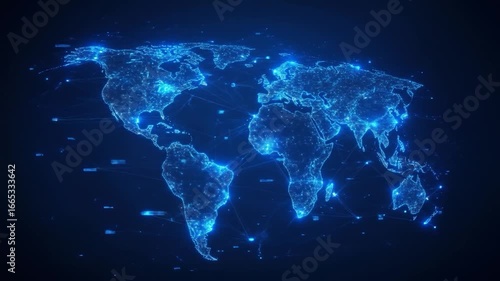 Wallpaper Mural Global Network Connection Map. Torontodigital.ca