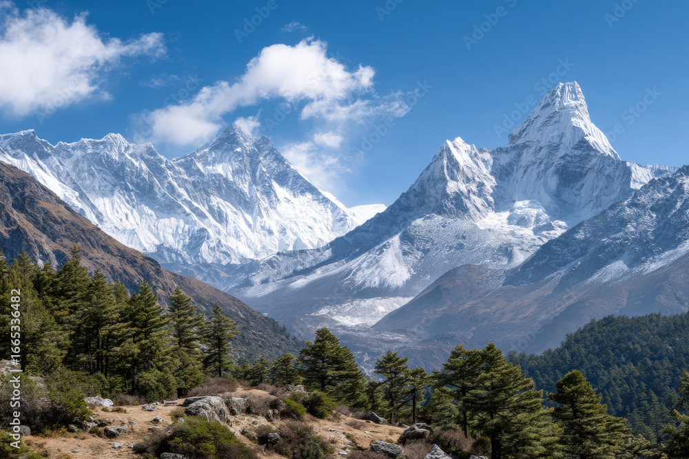 Fototapeta premium explore majestic beauty of top mountains in world from western and eastern ranges