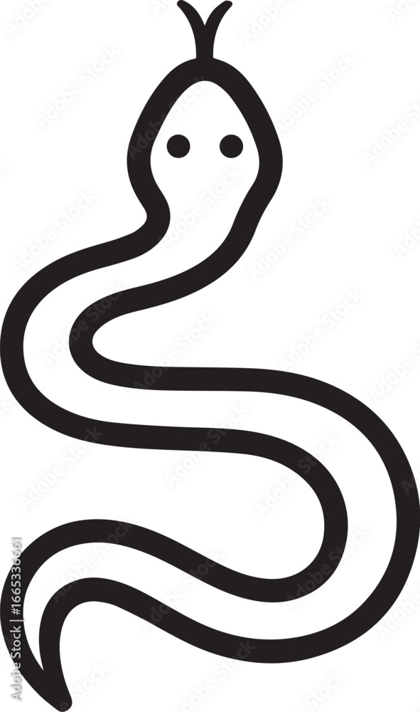 Naklejka premium Snack Line Art Icon