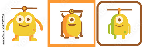 Whimsical cartoon robot characters bring a playful, futuristic feel to your designs, perfect for tech, kids' content, and creative projects