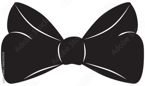 Hand drawn girly coquette bow ribbon. Vector stock illustration isolated for design template birthday, wedding, Christmas card, invitation, sale banner