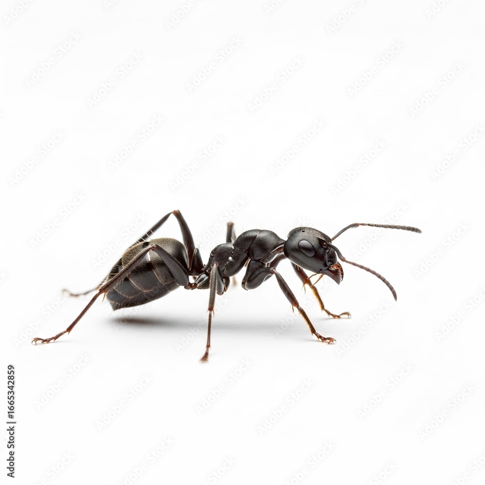 Ant Isolated on White Background: Perfect for Entomology Research, Pest Control Concepts, Insect Study, Nature Education, and Scientific Illustration. Ant Isolated on White Background: Perfect for Entomology Research, Pest Control Concepts, Insect Study, Nature Education, and Scientific Illustration.