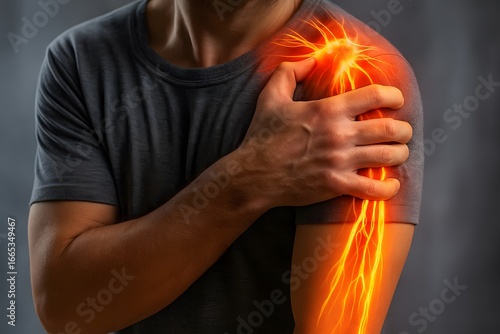 Conceptual image of thoracic outlet syndrome symptoms