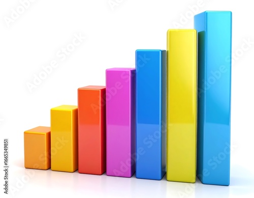 Free Download Colorful rising bar graph - GFXLoad