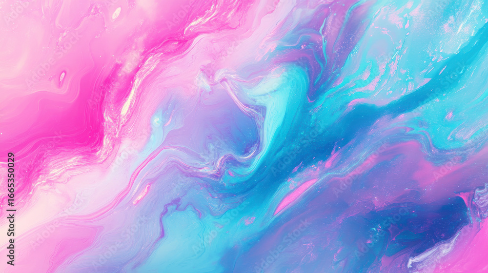 Fototapeta premium Retro 80s-inspired vaporwave background with bright pink, cyan, and purple hues, evoking a nostalgic digital feel —ar 16:9