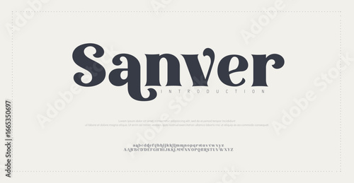 Sanver Elegant alphabet letters font logo. Typography luxury classic lettering serif fonts decorative wedding vintage retro logos, design for fashion,beauty shop and brand . vector illustration

