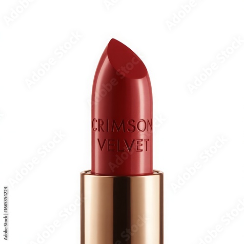 Crimson velvet lipstick makeup beauty