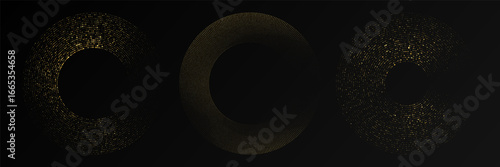 Abstract gold glowing halftone dotted background