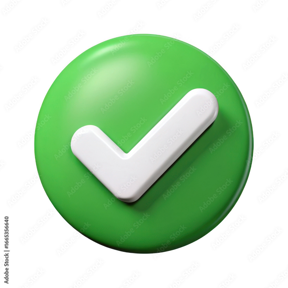 3d green checkmark icon isolated on transparent background 3d green checkmark icon isolated on transparent background