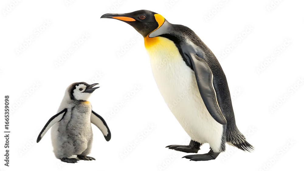 Fototapeta premium King penguin Hand puppet Emperor Penguin, Penguin, animals, hand AI generated by PNG