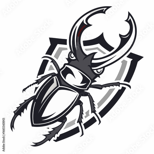 Stag Beetle Mascot Logo Vector, Insect Mandible Esports Head Transparent