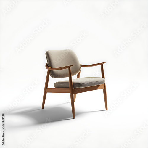 Wallpaper Mural A modern Japanese chair, isolated on white. Torontodigital.ca
