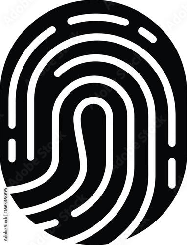 A black and white illustration of a fingerprint Eps 10
