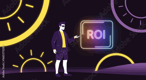 Animated Business Investment Illustration Displaying Enhanced Financial Return on Investment