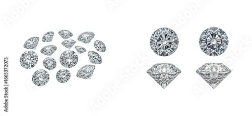 Showcasing exquisite diamonds jewelry store product luxurious environment sparkling beauty isolated set png