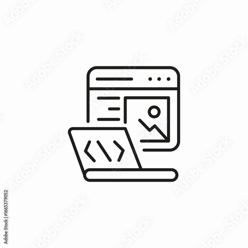 website design development icon sign vector
