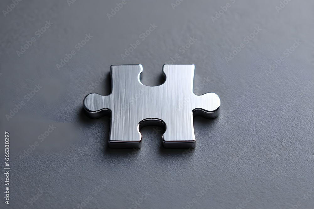 Obraz premium Magnetic puzzle piece backdrop front view perfect for interactive creative display and modern decorative concept