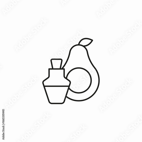 avocado oil bottle icon sign vector