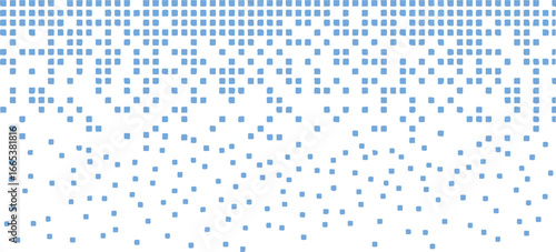 data sorting vector illustration representing stepwise bubble sort algorithm with blue rectangles showing iterations