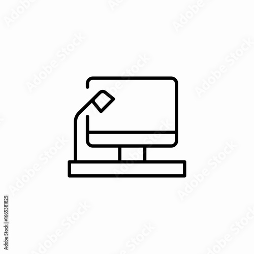computer with microphone icon sign vector
