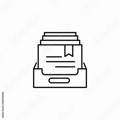 documents file organized icon sign vector
