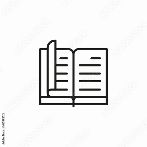 open book bookmark icon sign vector