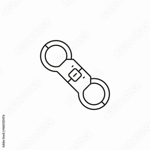 police handcuff shackles icon sign vector