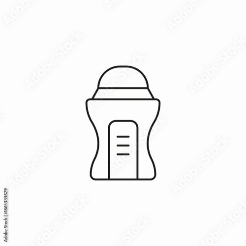 roll-on deodorant bottle icon sign vector